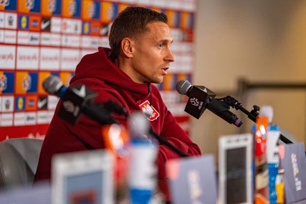 Przemyslaw Frankowski seen during Official press conference, PK, Pressekonferenz PK, Pressekonferenz and training of Polish National football team before Nations League MD1 game against Bosnia (Kazimierz Koper Ball Raw Images) Warsaw PGE Narodowy Stadium Poland Copyright: xKazimierzxKoperx KAZ_POL_MD1_2409-08