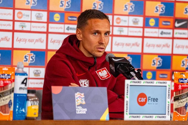 Przemyslaw Frankowski seen during Official press conference, PK, Pressekonferenz PK, Pressekonferenz and training of Polish National football team before Nations League MD1 game against Bosnia (Kazimierz Koper Ball Raw Images) Warsaw PGE Narodowy Stadium Poland Copyright: xKazimierzxKoperx KAZ_POL_MD1_2409-09