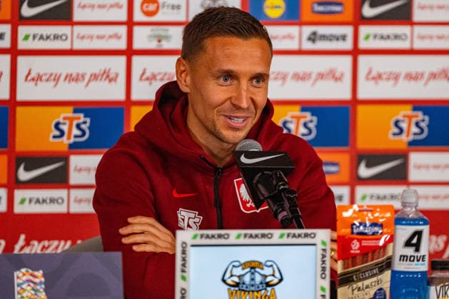 Przemyslaw Frankowski seen during Official press conference, PK, Pressekonferenz PK, Pressekonferenz and training of Polish National football team before Nations League MD1 game against Bosnia (Kazimierz Koper Ball Raw Images) Warsaw PGE Narodowy Stadium Poland Copyright: xKazimierzxKoperx KAZ_POL_MD1_2409-10