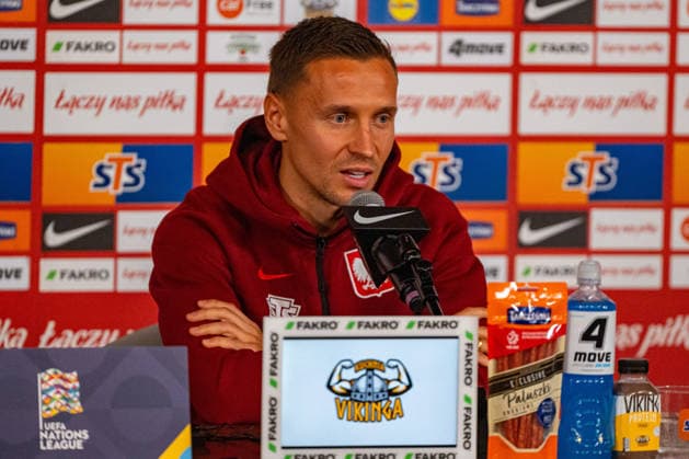 Przemyslaw Frankowski seen during Official press conference, PK, Pressekonferenz PK, Pressekonferenz and training of Polish National football team before Nations League MD1 game against Bosnia (Kazimierz Koper Ball Raw Images) Warsaw PGE Narodowy Stadium Poland Copyright: xKazimierzxKoperx KAZ_POL_MD1_2409-13