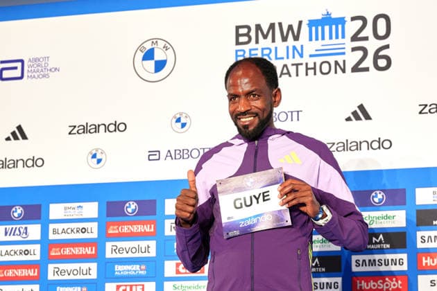 Guye Adola, GER, Pressekonferenz, BMW Berlin Marathon 2026, Toplaeufer der Herren, 25.09.2026 GER, Pressekonferenz, BMW Berlin Marathon 2026, Toplaeufer der Herren, 25.09.2026 Berlin
