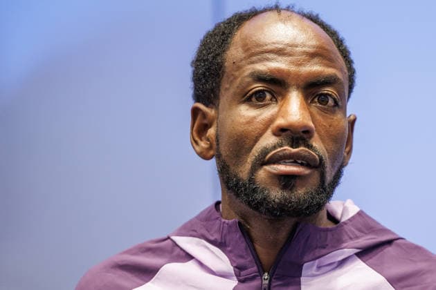 Leichtathletik: Pressekonferenz, Berlin Marathon 2026 am 25.09.2026. Guye Adola (Äthiopien) bei der Pressekonferenz. Pressekonferenz Berlin Marathon 2026