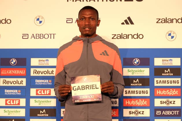 25.09.2026, Leichtathletik, GER DEU, Berlin, Deutschland, Berlin Marathon PK, Die Spitzenlaeufer Geay Gabriel ( TAN ) nordphoto GmbH Engler Berlin Berlin Berlin Deutschland Copyright: xNordphotox xEnglerx