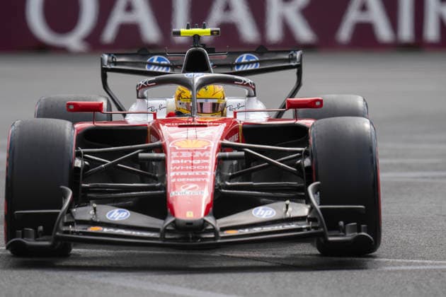 FORMULA 1 AZERBAIJAN GRAND PRIX 2026 Lewis Hamilton (GBR) 44 Ferrari in practice during the Formula 1 Qatar Airways Azerbaijan Grand Prix 2026, Round 15 of the 2026 Formula 1 World Championship, WM, Weltmeisterschaft from 24th - 26th September 2026 at the Baku City Circuit, Baku, Azerbaijan. Credit: Robbie Hoad Every Second Media Editorial use only. All images are copyright Every Second Media Limited. No images may be reproduced without prior permission. Copyright: xIMAGO EveryxSecondxMediax ESM-2183-0328 RobbiexHoadx xEveryxSecondxMediax