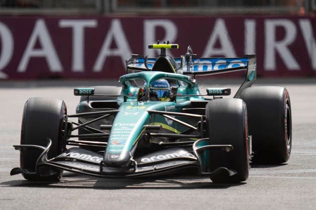 FORMULA 1 AZERBAIJAN GRAND PRIX 2026 Fernando Alonso (SPA) 14 Aston Martin in practice during the Formula 1 Qatar Airways Azerbaijan Grand Prix 2026, Round 15 of the 2026 Formula 1 World Championship, WM, Weltmeisterschaft from 24th - 26th September 2026 at the Baku City Circuit, Baku, Azerbaijan. Credit: Robbie Hoad Every Second Media Editorial use only. All images are copyright Every Second Media Limited. No images may be reproduced without prior permission. Copyright: xIMAGO EveryxSecondxMediax ESM-2183-0329 RobbiexHoadx xEveryxSecondxMediax