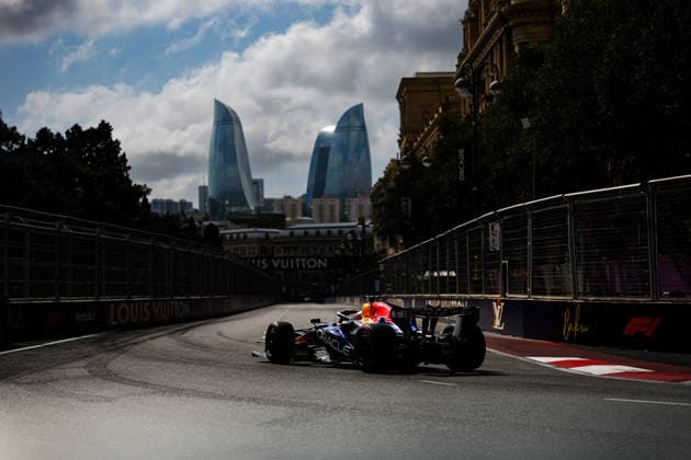 F1 - AZERBAIJAIN GRAND PRIX 2026 03 VERSTAPPEN Max (nld), Red Bull Racing Ford RB22, action during the 2026 Formula 1 Azerbaijan Grand Prix, 15th round of the 2026 Formula One World Championship, WM, Weltmeisterschaft from September 24 to 26, 2026 on the Baku City Circuit, in Baku, Azerbaijan - BakuAzerbaijan  Copyright: xFLORENTxGOODENx