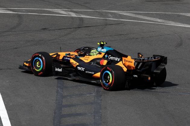 25.09.2026. Azerbaijan. Baku. The McLaren Mastercard F1 Team car during the third free race of the Formula 1 Azerbaijan Grand Prix in Baku. Alexey Belkin NEWS.ru BelkinxAlexey