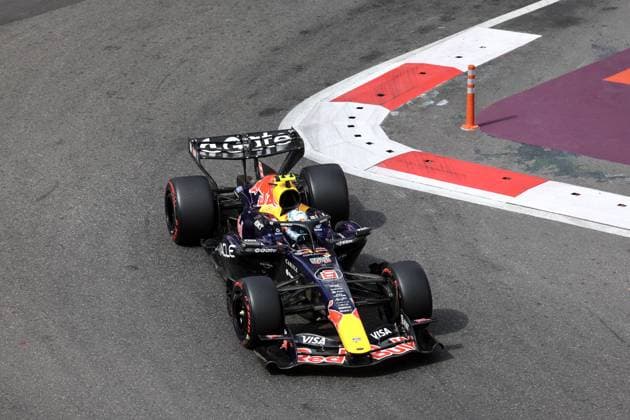 25.09.2026. Azerbaijan. Baku. The car of the Oracle Red Bull Racing team during the third free race of the Formula 1 Azerbaijan Grand Prix in Baku. Alexey Belkin NEWS.ru BelkinxAlexey