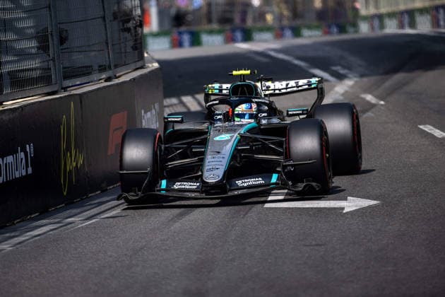 F1 - AZERBAIJAIN GRAND PRIX 2026 12 KIMI ANTONELLI Andrea (ita), Mercedes AMG F1 Team W17, action during the 2026 Formula 1 Azerbaijan Grand Prix, 15th round of the 2026 Formula One World Championship, WM, Weltmeisterschaft from September 24 to 26, 2026 on the Baku City Circuit, in Baku, Azerbaijan - BakuAzerbaijan  Copyright: xALBERTOxVIMERCATIx
