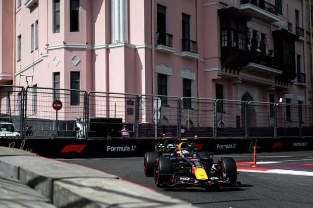 F1 - AZERBAIJAIN GRAND PRIX 2026 06 HADJAR Isack (fra), Red Bull Racing Ford RB22, action during the 2026 Formula 1 Azerbaijan Grand Prix, 15th round of the 2026 Formula One World Championship, WM, Weltmeisterschaft from September 24 to 26, 2026 on the Baku City Circuit, in Baku, Azerbaijan - BakuAzerbaijan  Copyright: xALBERTOxVIMERCATIx