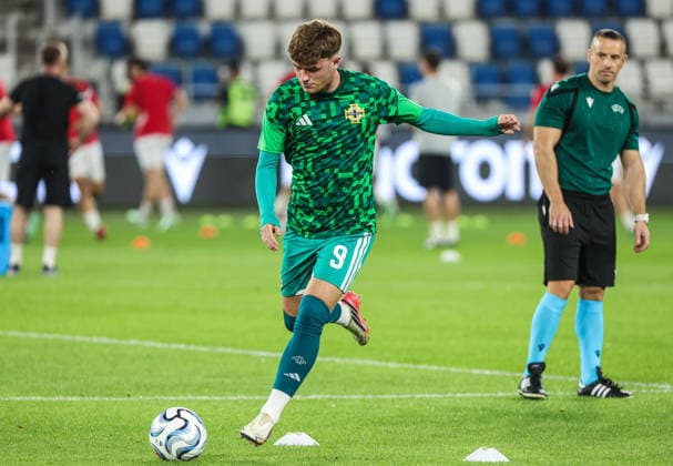 UEFA Nations League Group Stage, Boris Paitchadze Dinamo Arena, Tbilisi, Georgia 25 9 2026 Georgia vs Northern Ireland Northern Ireland s Ceadach O™Neill during the warm up ahead of the match Ceadach O™Neill during the warm up ahead of the match 25 9 2026  Copyright: xx Georgia v N Ireland_030