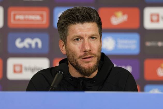 Scotland Men s Team Manager Sebastien Pocognoli during the Scotland Team press conference, PK, Pressekonferenz Scotland Team Press Conference, International Football, Stadion Stozice, Ljubljana - 25 Sep 2026Ljubljana Stadion Stozice Slovenia  Copyright: xNikxModer Shutterstockx 17168636a
