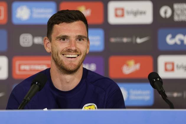 Andy Robertson during the Scotland Team press conference, PK, Pressekonferenz Scotland Team Press Conference, International Football, Stadion Stozice, Ljubljana - 25 Sep 2026Ljubljana Stadion Stozice Slovenia  Copyright: xNikxModer Shutterstockx 17168636q