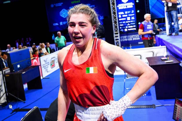 2026 European Boxing Elite Championships, Asics Arena Sports Hall, Sofia, Bulgaria 25 9 2026 Irealnd™s Aoife O™Rourke after the fight Aoife O™Rourke after the fight 25 9 2026  Copyright: xx VD2_2873