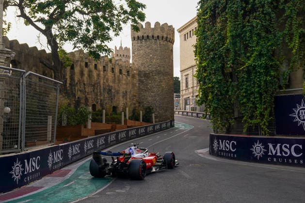 FORMULA 1 AZERBAIJAN GRAND PRIX 2026 Charles Leclerc (MON) 16 Ferrari qualifying during the Formula 1 Qatar Airways Azerbaijan Grand Prix 2026, Round 15 of the 2026 Formula 1 World Championship, WM, Weltmeisterschaft from 24th - 26th September 2026 at the Baku City Circuit, Baku, Azerbaijan. Credit: Robbie Hoad Every Second Media Editorial use only. All images are copyright Every Second Media Limited. No images may be reproduced without prior permission. Copyright: xIMAGO EveryxSecondxMediax ESM-2183-0377 RobbiexHoadx xEveryxSecondxMediax