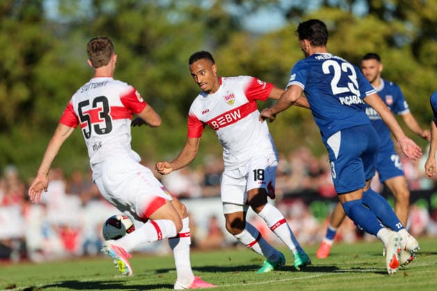 Jamie Leweling (VfB Stuttgart, 18) GER, VfB Stuttgart vs. 1. FC Heidenheim 1846, Fussball, Freundschaftsspiel, Spielzeit 2026 2027, 25.09.2026 GER, VfB Stuttgart vs. 1. FC Heidenheim 1846, Fussball, Freundschaftsspiel, Spielzeit 2026 2027, 25.09.2026 Beutelsbach Copyright: xEibner-Pressefoto SoerenxHerwegx EP_SHG