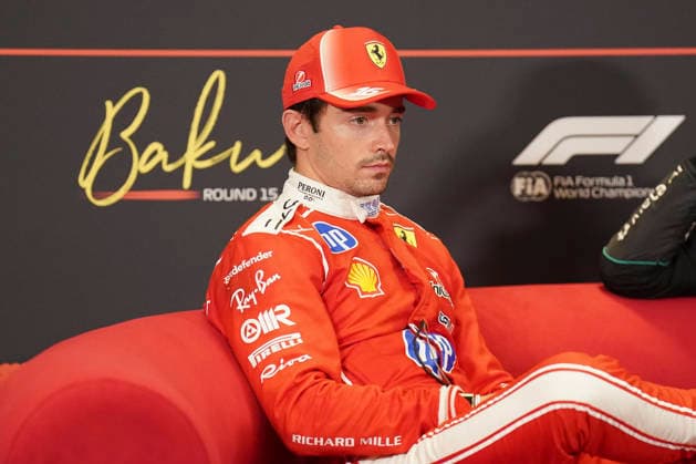 FORMULA 1 AZERBAIJAN GRAND PRIX 2026 Charles Leclerc (MON) 16 Ferrari in a press conference, PK, Pressekonferenz after qualifying during the Formula 1 Qatar Airways Azerbaijan Grand Prix 2026, Round 15 of the 2026 Formula 1 World Championship, WM, Weltmeisterschaft from 24th - 26th September 2026 at the Baku City Circuit, Baku, Azerbaijan. Credit: Robbie Hoad Every Second Media Editorial use only. All images are copyright Every Second Media Limited. No images may be reproduced without prior permission. Copyright: xIMAGO EveryxSecondxMediax ESM-2183-0402 RobbiexHoadx xEveryxSecondxMediax