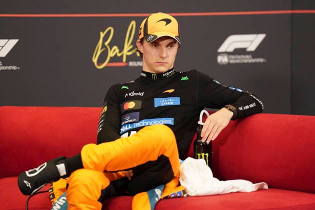 FORMULA 1 AZERBAIJAN GRAND PRIX 2026 Oscar Piastri (AUS) 81 McLaren in a press conference, PK, Pressekonferenz after qualifying during the Formula 1 Qatar Airways Azerbaijan Grand Prix 2026, Round 15 of the 2026 Formula 1 World Championship, WM, Weltmeisterschaft from 24th - 26th September 2026 at the Baku City Circuit, Baku, Azerbaijan. Credit: Robbie Hoad Every Second Media Editorial use only. All images are copyright Every Second Media Limited. No images may be reproduced without prior permission. Copyright: xIMAGO EveryxSecondxMediax ESM-2183-0405 RobbiexHoadx xEveryxSecondxMediax