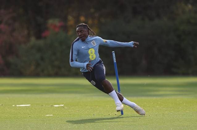 UEFA Nations League - England Training Session LONDON, ENGLAND, SEPTEMBER 25: Eberechi Eze of England national team, Nationalteam during The England training session at Tottenham Hotspur Training Ground, London on September 25 ahead of The UEFA Nations League Group Stage match in Group C3 between England v Spain at Wembley Stadium, London, England, on September 25. (Photo by Daniel Weir) London Tottenham Hotspur Training Ground England Copyright: xDanielxWeir SportsxPressxPhotox Sportspressphoto_SPR239324