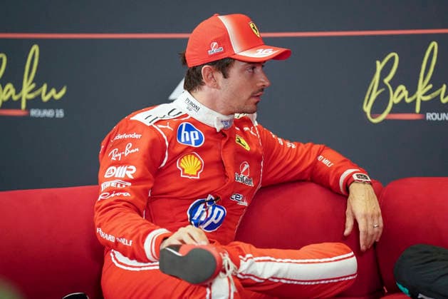 FORMULA 1 AZERBAIJAN GRAND PRIX 2026 Charles Leclerc (MON) 16 Ferrari in a press conference, PK, Pressekonferenz after qualifying during the Formula 1 Qatar Airways Azerbaijan Grand Prix 2026, Round 15 of the 2026 Formula 1 World Championship, WM, Weltmeisterschaft from 24th - 26th September 2026 at the Baku City Circuit, Baku, Azerbaijan. Credit: Robbie Hoad Every Second Media Editorial use only. All images are copyright Every Second Media Limited. No images may be reproduced without prior permission. Copyright: xIMAGO EveryxSecondxMediax ESM-2183-0408 RobbiexHoadx xEveryxSecondxMediax