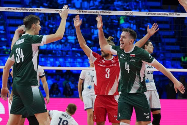 RECORD DATE NOT STATED Team Poland celebrates reaching the final during CEV Enel EuroVolley 2026 Semifinale Slovenia vs Polonia, Milano (Italy) September 25 2026 (Photo Claudio Furlan LaPresse) CEV Enel EuroVolley 2026 Semifinal Slovenia vs Polonia, Milano (Italy) September 25 2026 (Photo Claudio Furlan LaPresse)  Copyright: xClaudioxFurlan LaPressex