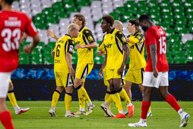 Die Spieler von SC Fortuna Koeln jubeln ueber das Tor zum 0:1 durch Bennit Broeger (SC Fortuna Koeln, 38) GER, TSV Havelse vs. SC Fortuna Koeln, Fussball, 3. Liga, 7. Spieltag, Spielzeit 2026 2027, 25.09.2026 DFL Regulations prohibit any use of photographers as image sequences and or quasi-video. GER, TSV Havelse vs. SC Fortuna Koeln, Fussball, 3. Liga, 7. Spieltag, Spielzeit 2026 2027, 25.09.2026 Hannover Copyright: xEibner-Pressefoto JanxRollingerx EP_JSK