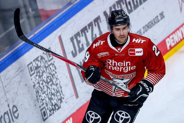25.09.2026, Eishockey, DEL, Kölner Haie - Eisbären Berlin, 3.Spieltag, Saison 2026 27, Lanxess-Arena Köln: Tim Fleischer (Koelner Haie 29) Nordrhein-Westfalen Deutschland