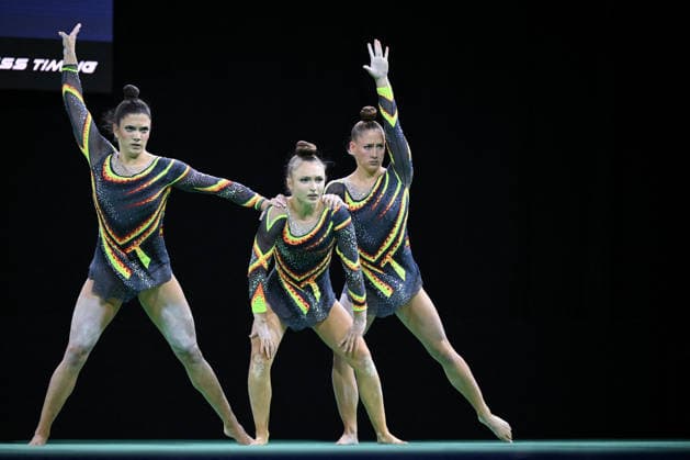 OTHER - Gymnastics - 30th Acrobatic Gymnastics World Championships Photo by IPA ABACAPRESS.COM88964812 - GARCIA RUS, Eva; RODELA, Pilar; VAZQUEZ, Emilia (ESP) at the 30th World Acrobatic Gymnastics Championships, held in Pesaro, Italy, on September 25, 2026 Pesaro Italy  Copyright: xIPAxSport ABACAx