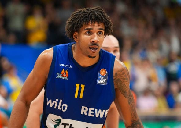 Marvin Omuvwie (Phoenix Hagen, 11) GER, Phoenix Hagen vs ratiopharm Ulm, easyCredit BBL, 2. Spieltag, Saison 2026-27, Krollmann Arena, Hagen, 25.09.2026 Foto: HMB Media Scott W. Coleman Copyright: HMBxMedia xScottxW.xColeman