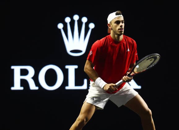 2026 Laver Cup, O2 Arena, London,25 09 2026 Francisco Cerundolo in action during the 2026 Laver Cup at the O2 arena, London London O2 Arena London GBR, UK NEWSPAPERS OUT Copyright: xMarkxGreenwoodx