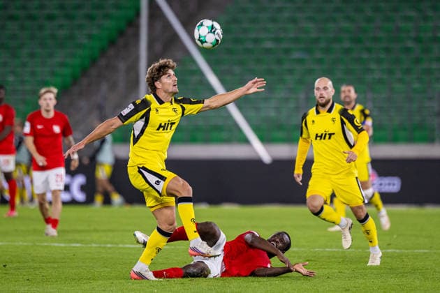 (L-R) Enzo Wirtz (SC Fortuna Koeln, 09) im Zweikampf mit Dennis Duah (TSV Havelse, 15) GER, TSV Havelse vs. SC Fortuna Koeln, Fussball, 3. Liga, 7. Spieltag, Spielzeit 2026 2027, 25.09.2026 DFL Regulations prohibit any use of photographers as image sequences and or quasi-video. GER, TSV Havelse vs. SC Fortuna Koeln, Fussball, 3. Liga, 7. Spieltag, Spielzeit 2026 2027, 25.09.2026 Hannover Copyright: xEibner-Pressefoto JanxRollingerx EP_JSK