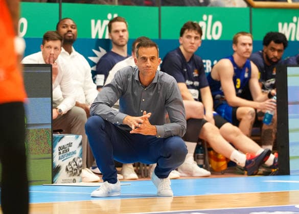 Chris Harris (Phoenix Hagen, Cheftrainer) GER, Phoenix Hagen vs ratiopharm Ulm, easyCredit BBL, 2. Spieltag, Saison 2026-27, Krollmann Arena, Hagen, 25.09.2026 Foto: HMB Media Scott W. Coleman Copyright: HMBxMedia xScottxW.xColeman