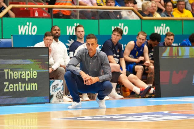 Chris Harris (Phoenix Hagen, Cheftrainer) GER, Phoenix Hagen vs ratiopharm Ulm, easyCredit BBL, 2. Spieltag, Saison 2026-27, Krollmann Arena, Hagen, 25.09.2026 Foto: HMB Media Scott W. Coleman Copyright: HMBxMedia xScottxW.xColeman