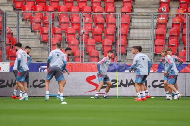 Croatia press and training: UEFA Nations League MD-1 Players of Croatia during the training session of Croatia national team, Nationalteam at Fortuna Arena on September 25, 2026 in Prague, Czech Republic.  MatijaxHabljak PIXSELL