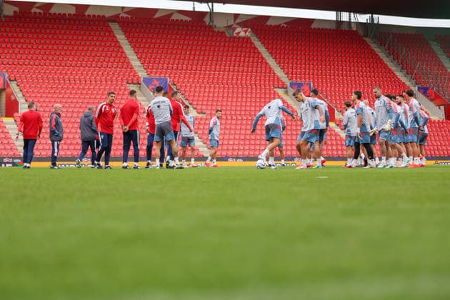 Croatia press and training: UEFA Nations League MD-1 Players of Croatia of Croatia during the training session of Croatia national team, Nationalteam at Fortuna Arena on September 25, 2026 in Prague, Czech Republic.  MatijaxHabljak PIXSELL