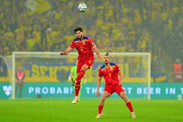 Strawberry Arena SOLNA, SWEDEN - SEPTEMBER 25: Tudor Baluta of Romania in the EUFA Nations League match between Sweden and Romania at Strawberry Arena on September 25, 2026 in Solna, Sweden. (Peter Sonander SPP) Copyright: xx spp-en-PeSo-20260925_SPP_PeterSonander_9397