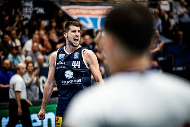 BB-1BL Herren Syntainics MBC - Science City Jena Jure Planinic (Syntainics MBC) waehrend der Saison 2026-2027 zum 2. Spieltag in der 1. EasyCredit Basketball Bundesliga zwischen Syntainics MBC und Science City Jena in der Stadthalle Weissenfels am 25. September 2026 in Weissenfels, Sachsen Anhalt, Deutschland