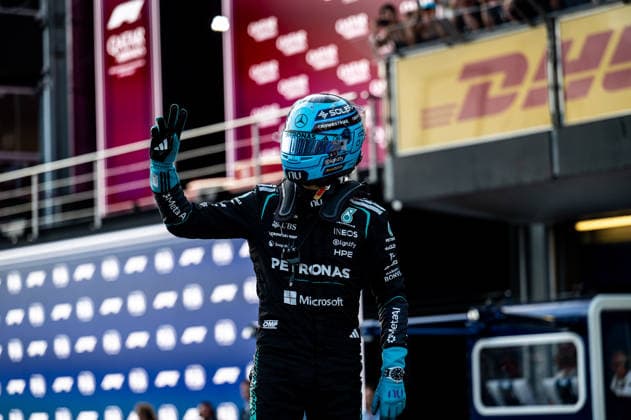 F1 - AZERBAIJAIN GRAND PRIX 2026 RUSSELL George (gbr), Mercedes AMG F1 Team W17, portrait during the 2026 Formula 1 Azerbaijan Grand Prix, 15th round of the 2026 Formula One World Championship, WM, Weltmeisterschaft from September 24 to 26, 2026 on the Baku City Circuit, in Baku, Azerbaijan - BakuAzerbaijan  Copyright: xALBERTOxVIMERCATIx