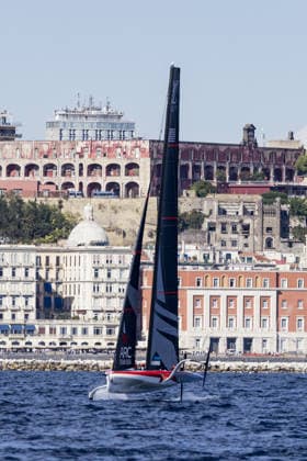 OTHER - Sailing - The Louis Vuitton 38th America s Cup Preliminary Regatta in Naples Photo by IPA ABACAPRESS.COM88966123 - Day 1 of the Louis Vuitton 38th America s Cup Preliminary Regatta in Naples. AC40 foiling monotypes racing across the Gulf of Naples, featuring intense fleet action from all particPhoto by IPA ABACAPRESS.COMting syndicates, including Emirates Team New Zealand, Luna Rossa Prada Pirelli, GB1, Tudor Team Alinghi, and other international teams on the official race course. During the Louis Vuitton 38th America s Cup Preliminary Regatta in Naples, a sailing race in Naples, Italy, on September 25, 2026 Napoli Italy  Copyright: xIPAxSport ABACAx