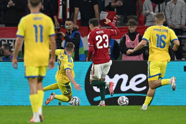 IPA88969248 - Oleh Ocheretko (Ukraine) against Damir Redzic (Hungary) during the Nations League group stage, Matchday 1, between Hungary and Ukraine on September 26, 2026, at the Puskas Arena in Budapest, Hungary  Copyright: xVincenzoxOrlando IPAxSportx xx IPA88969248