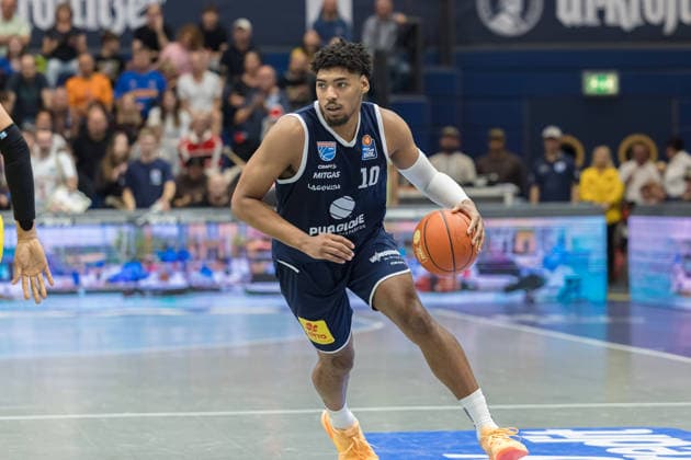 Kostja Mushidi (MBC, 10), Syntainics MBC vs. Science City Jena, BBL, Basketball Männer, 1. Bundesliga, 2. Spieltag, Saison 2026 27, 25.09.2026. Weißenfels Stadthalle Sachsen-Anhalt Deutschland