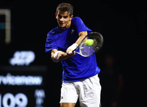 2026 Laver Cup, O2 Arena, London,25 09 2026 Raphael Jodar (ESP) in action for Team Europe during his match against Alexander Bublik in the 2026 Laver Cup at the O2 Arena in London London O2 Arena London GBR, UK NEWSPAPERS OUT Copyright: xMarkxGreenwoodx