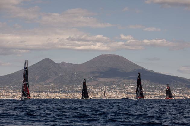 America s Cup preliminary regatta NAPLES, ITALY - SEPTEMBER 25: Sailing boats during the 2nd day of preliminary regatta for the 2027 Louis Vuitton 38th America s Cup in Naples, Italy on September 54, 2026. Alessio Paduano Anadolu Naples Italy. Editorial use only. Please get in touch for any other usage.  Copyright: x2026xAnadoluxAlessioxPaduanox