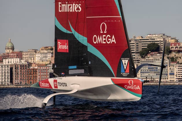 America s Cup preliminary regatta NAPLES, ITALY - SEPTEMBER 25: Sailing boats during the 2nd day of preliminary regatta for the 2027 Louis Vuitton 38th America s Cup in Naples, Italy on September 54, 2026. Alessio Paduano Anadolu Naples Italy. Editorial use only. Please get in touch for any other usage.  Copyright: x2026xAnadoluxAlessioxPaduanox