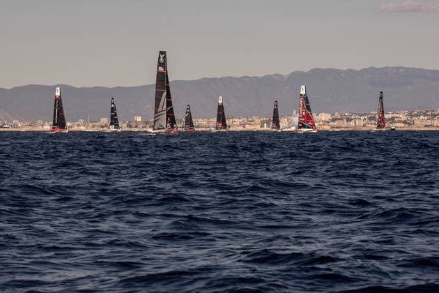 America s Cup preliminary regatta NAPLES, ITALY - SEPTEMBER 25: Sailing boats during the 2nd day of preliminary regatta for the 2027 Louis Vuitton 38th America s Cup in Naples, Italy on September 54, 2026. Alessio Paduano Anadolu Naples Italy. Editorial use only. Please get in touch for any other usage.  Copyright: x2026xAnadoluxAlessioxPaduanox