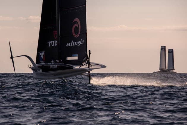 America s Cup preliminary regatta NAPLES, ITALY - SEPTEMBER 25: Sailing boats during the 2nd day of preliminary regatta for the 2027 Louis Vuitton 38th America s Cup in Naples, Italy on September 54, 2026. Alessio Paduano Anadolu Naples Italy. Editorial use only. Please get in touch for any other usage.  Copyright: x2026xAnadoluxAlessioxPaduanox