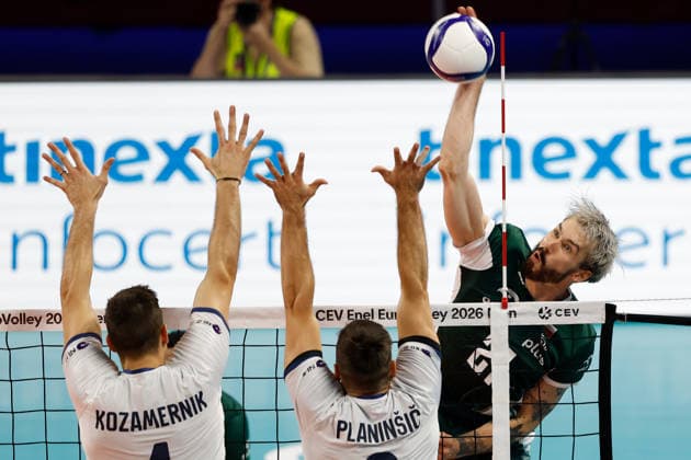 Slovenia V Poland - CEV Enel EuroVolley 2026 Tomasz Fornal 21 of Poland plays during the CEV Enel EuroVolley 2026 semi-finals match between Slovenia and Poland at Unipol Forum in Milano, Italy, on September 25, 2026. Milano Italy Italy  Copyright: xRichardxMorganox originalFilename:morgano-slovenia260925_npGIf.jpg
