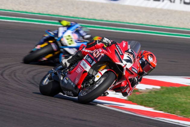 September 25, 2026, Cremona, Italy: Iker LECUONA (ESP) riding for Aruba.it Racing - Ducati at turn 8 during Free Practice session 2 of the 2026 WorldSBK EICMA ITALIAN ROUND at Cremona Circuit Angelo Bergamonti in Cremona (Italy), 10th round of the 2026 WorldSBK season..Credit: ZUMA Press WORLDSBK 2026: EICMA ITALIAN ROUND: FP  - ZUMAr158 20260925_aap_r158_058 Copyright: xRiccardoxRighettix