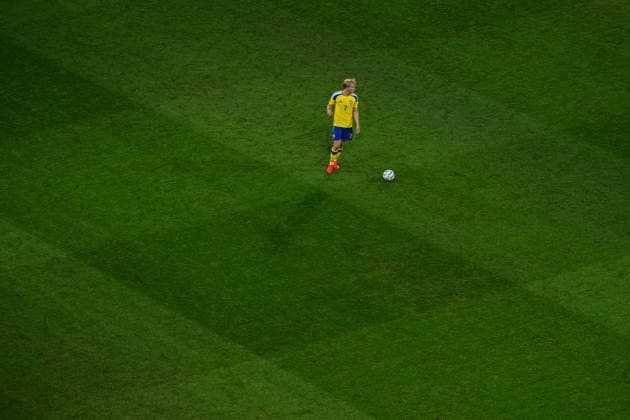 260925 Lucas Bergvall of Sweden during the Nations League football match between Sweden and Romania on September 25, 2026 in Stockholm. Photo: Jesper Zerman BILDBYRAN kod JZ JM0854 bbeng fotboll football soccer fotball nations league uefa nations league sverige sweden sverige a rumänien romania Copyright: JESPERxZERMAN BB260925JZ066