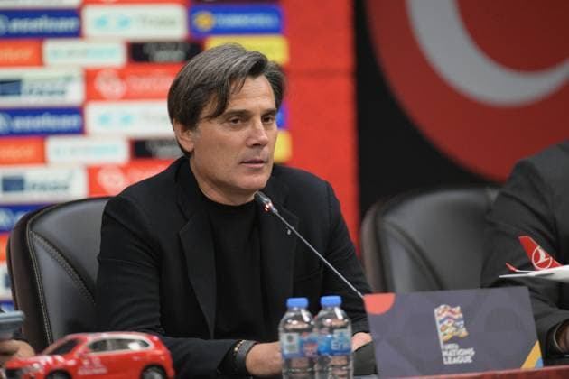 Turkiye v France - UEFA Nations League KOCAELI, TURKIYE - SEPTEMBER 25: Head coach Vizenzo Mentalla speaks during a press conference, PK, Pressekonferenz after the UEFA Nations League A League Group 1 match between Turkiye and France at Kocaeli Stadium in Kocaeli, Turkiye, on September 25, 2026. Omer Urer Anadolu Kocaeli Turkey. Editorial use only. Please get in touch for any other usage.  Copyright: x2026xAnadoluxOmerxUrerx